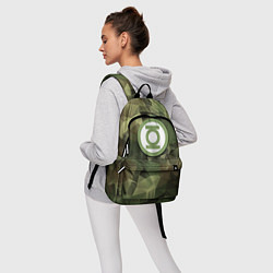 Рюкзак Зеленый фонарь: камуфляж, цвет: 3D-принт — фото 2