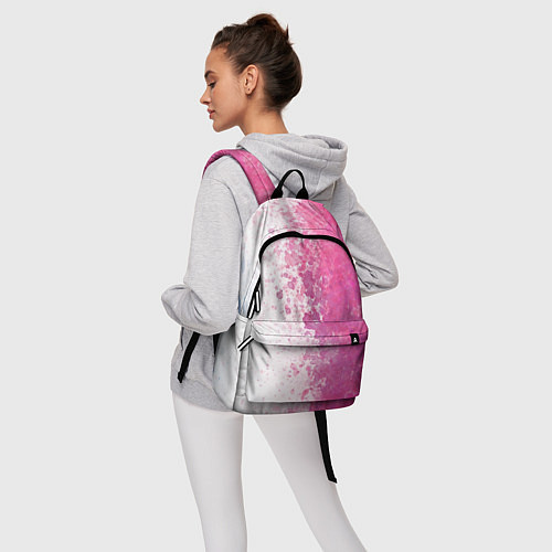 Рюкзак Белый и розовый / 3D-принт – фото 6