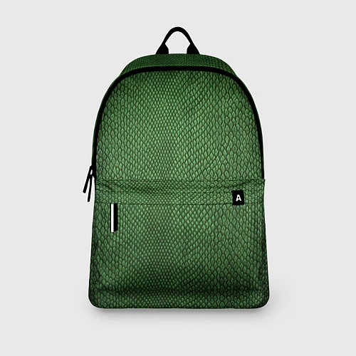 Рюкзак Змеиная зеленая кожа / 3D-принт – фото 3