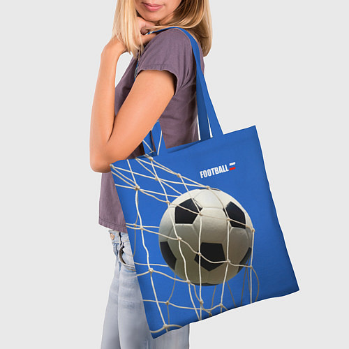 Сумка-шоппер Футбол - гол / 3D-принт – фото 3