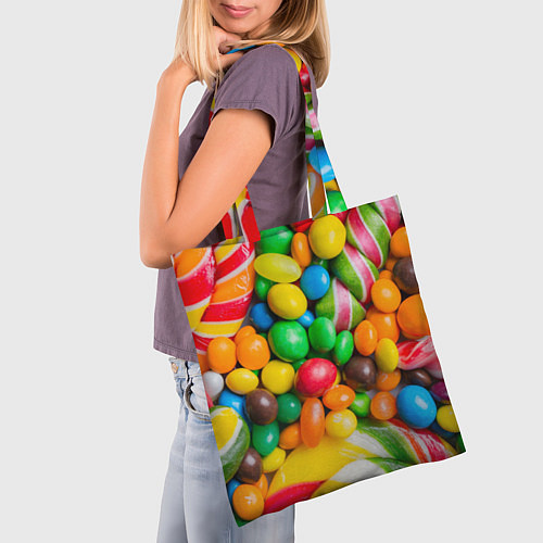 Сумка-шоппер Сладкие конфетки / 3D-принт – фото 3