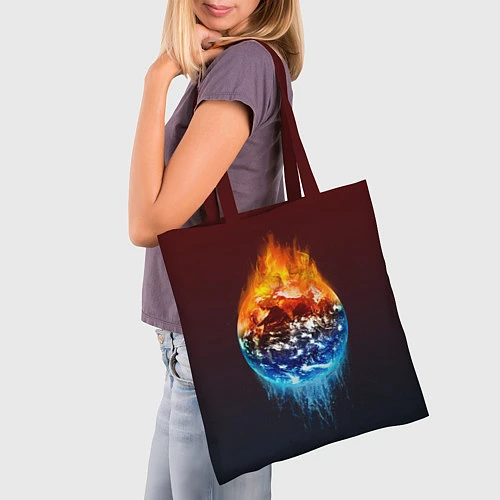 Сумка-шоппер Огонь против воды / 3D-принт – фото 3