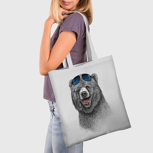 Сумка-шоппер Счастливый медведь / 3D-принт – фото 3