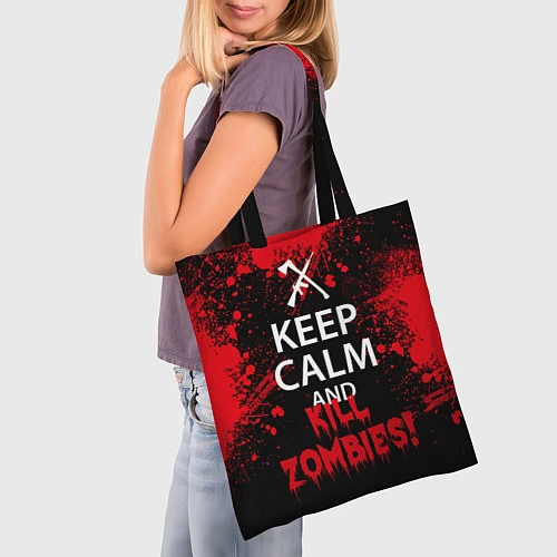 Сумка-шоппер Keep Calm & Kill Zombies / 3D-принт – фото 3