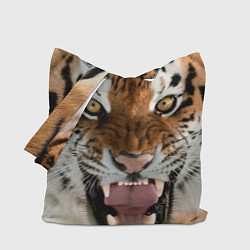 Сумка-шопер Свирепый тигр, цвет: 3D-принт