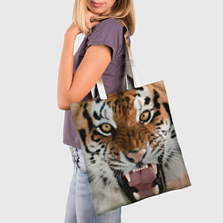 Сумка-шопер Свирепый тигр, цвет: 3D-принт — фото 2
