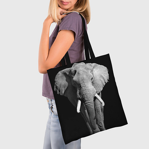 Сумка-шоппер Старый слон / 3D-принт – фото 3