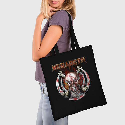 Сумка-шоппер Megadeth: Skull in chains / 3D-принт – фото 3