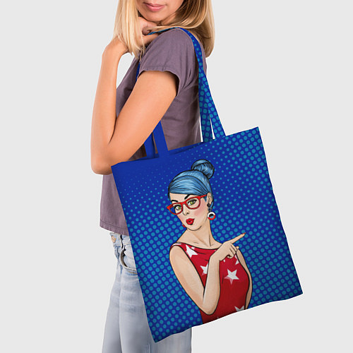 Сумка-шоппер Pop Art Girl / 3D-принт – фото 3