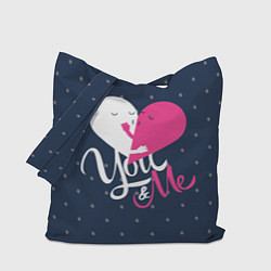 Сумка-шопер Valentines Day, you and my, цвет: 3D-принт