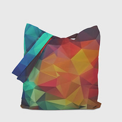 Сумка-шопер Цветные полигоны, цвет: 3D-принт