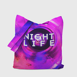 Сумка-шопер Night life, цвет: 3D-принт