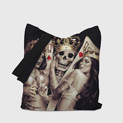 Сумка-шопер Poker Skull, цвет: 3D-принт