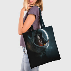 Сумка-шопер Девушка космонавт, цвет: 3D-принт — фото 2