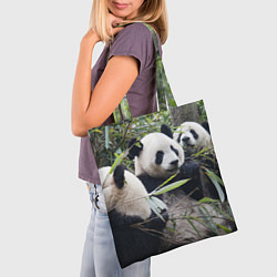 Сумка-шопер Семейка панд, цвет: 3D-принт — фото 2