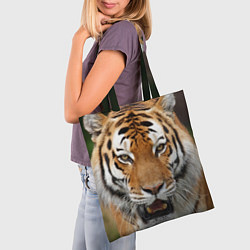 Сумка-шопер Рык тигра, цвет: 3D-принт — фото 2