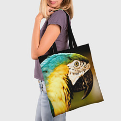 Сумка-шопер Улыбка попугая, цвет: 3D-принт — фото 2