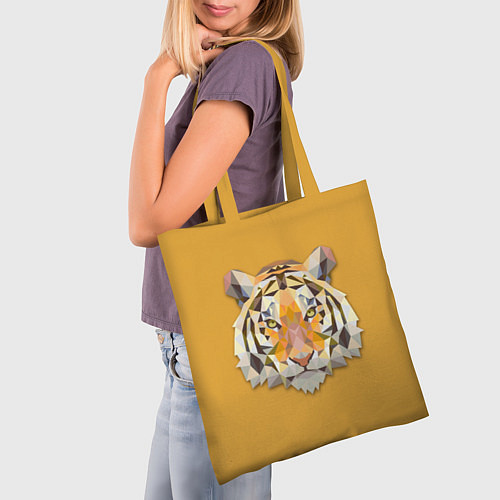 Сумка-шоппер Геометрический тигр / 3D-принт – фото 3