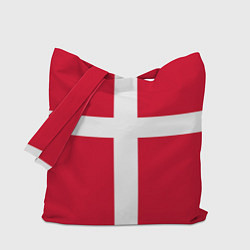 Сумка-шопер Флаг Дании, цвет: 3D-принт