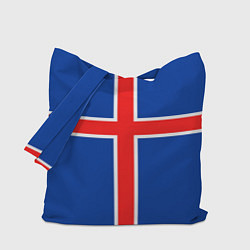 Сумка-шопер Флаг Исландии, цвет: 3D-принт
