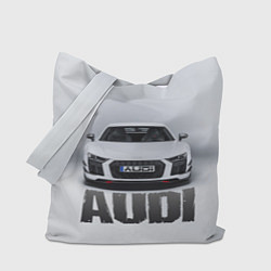 Сумка-шопер Audi серебро, цвет: 3D-принт