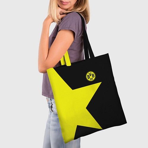 Сумка-шоппер FC Borussia Dortmund: Star / 3D-принт – фото 3