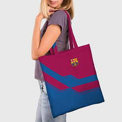 Сумка-шопер Barcelona FC: Blue style, цвет: 3D-принт — фото 2