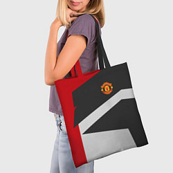 Сумка-шопер FC Manchester United: Sport Geometry, цвет: 3D-принт — фото 2