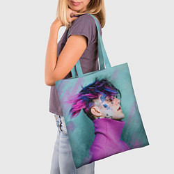 Сумка-шопер Lil Peep: Neon Style, цвет: 3D-принт — фото 2