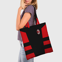 Сумка-шопер АC Milan: Black Sport, цвет: 3D-принт — фото 2