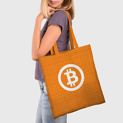 Сумка-шопер Bitcoin, цвет: 3D-принт — фото 2