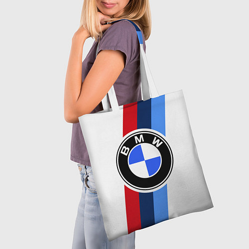 Сумка-шоппер BMW M: White Sport / 3D-принт – фото 3