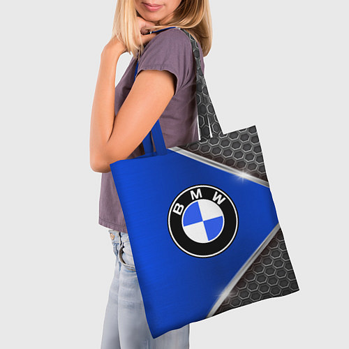 Сумка-шоппер BMW: Blue Metallic / 3D-принт – фото 3