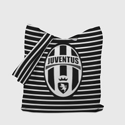 Сумка-шопер FC Juventus: Black Lines, цвет: 3D-принт