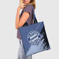 Сумка-шопер FC Bayern Munchen: Abstract style, цвет: 3D-принт — фото 2