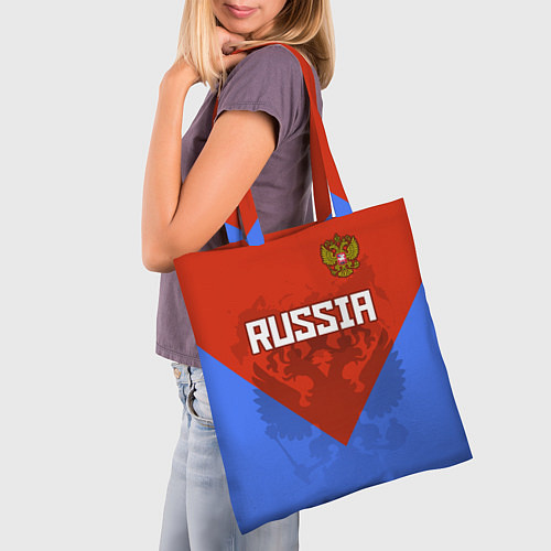 Сумка-шоппер Russia Red & Blue / 3D-принт – фото 3