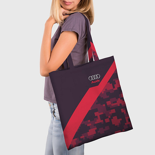 Сумка-шоппер Audi: Red Pixel / 3D-принт – фото 3