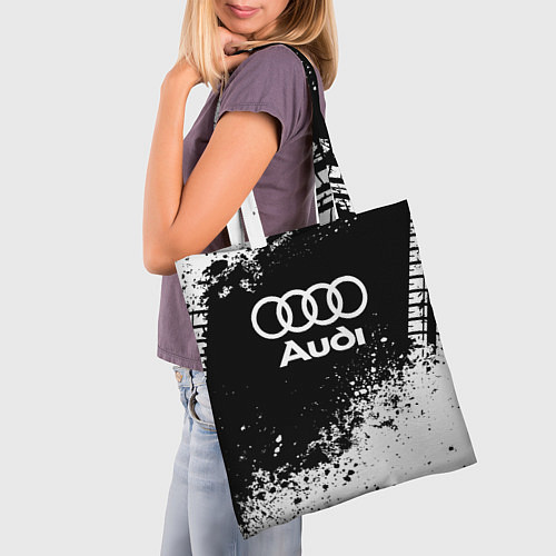 Сумка-шоппер Audi: Black Spray / 3D-принт – фото 3