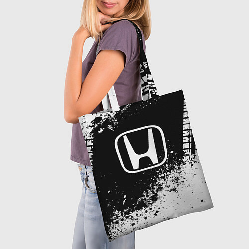 Сумка-шоппер Honda: Black Spray / 3D-принт – фото 3
