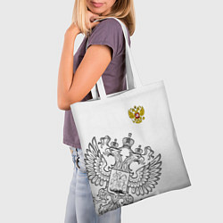 Сумка-шопер Russia: White Edition, цвет: 3D-принт — фото 2