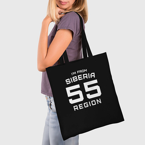 Сумка-шоппер Im from Siberia: 55 Region / 3D-принт – фото 3