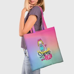 Сумка-шопер SUPER GIRL, цвет: 3D-принт — фото 2