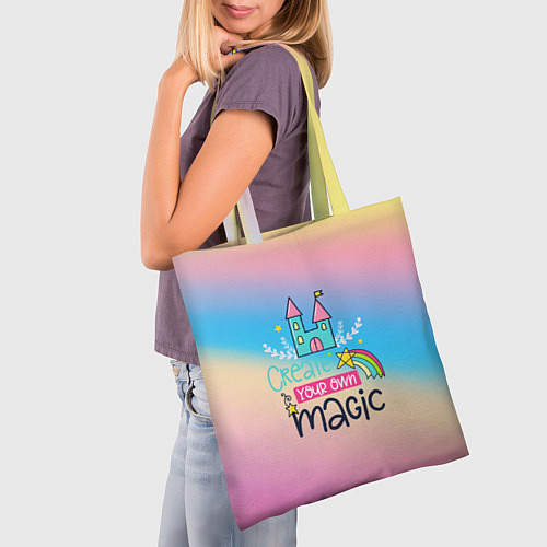 Сумка-шоппер Create your own magic / 3D-принт – фото 3