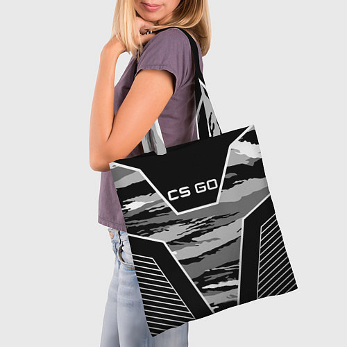 Сумка-шоппер CS:GO Grey Camo / 3D-принт – фото 3