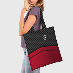 Сумка-шопер Mercedes Benz: Red Carbon, цвет: 3D-принт — фото 2