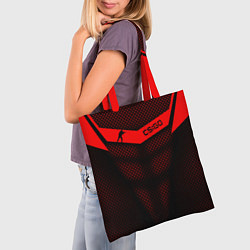 Сумка-шопер CS:GO Red Carbon, цвет: 3D-принт — фото 2
