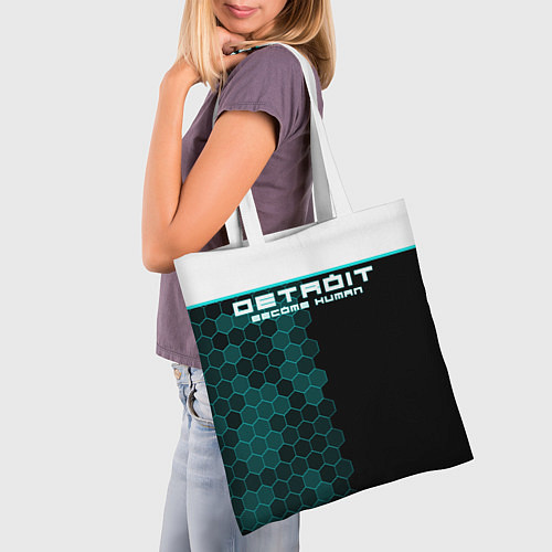 Сумка-шоппер Detroit: Cyber Hexagons / 3D-принт – фото 3