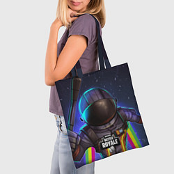 Сумка-шопер Fortnite: Space Rainbow, цвет: 3D-принт — фото 2