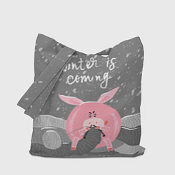 Сумка-шопер Pig: Winter is Coming, цвет: 3D-принт