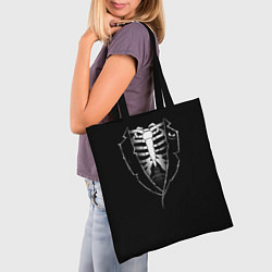 Сумка-шопер Хэллоуинский скелет, цвет: 3D-принт — фото 2
